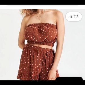 American eagle polka dot skort